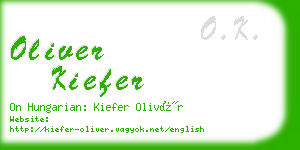 oliver kiefer business card